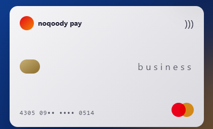 Noqoody Pay business card