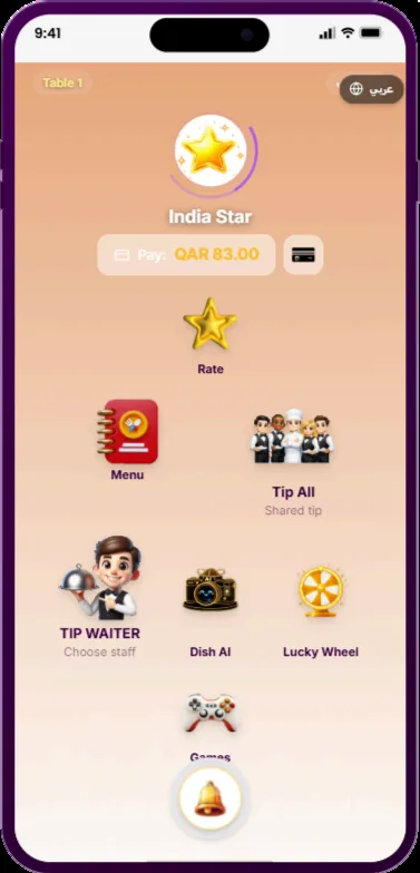 Orderaty Table experience